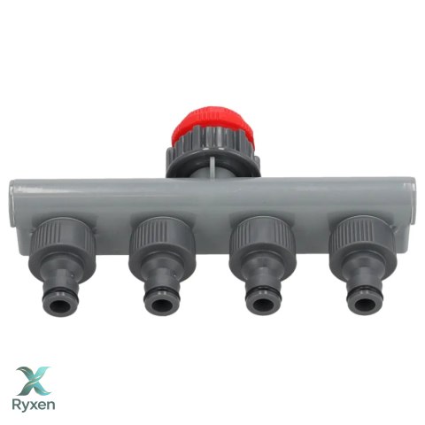 Przyłącze kranowe poczwórne 1/2"-3/4"-1", karta Dedra