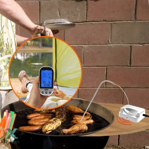 Bezprzewodowy termometr do grilla wędzarni dom lcd RTO