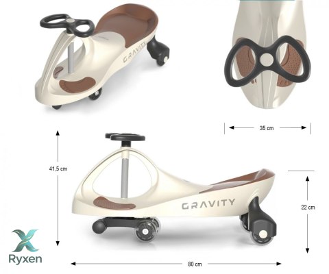 Jeździk grawitacyjny gravity beżowo-brązowy MILLY MALLY