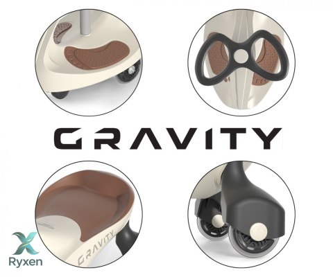 Jeździk grawitacyjny gravity beżowo-brązowy MILLY MALLY