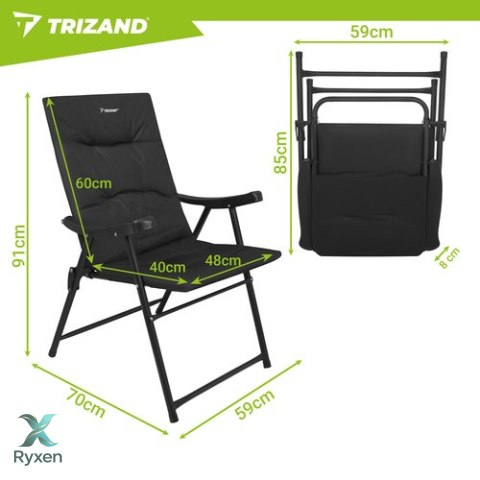 Krzesło turystyczne 59x70x91cm - 2szt.Trizand TRIZAND
