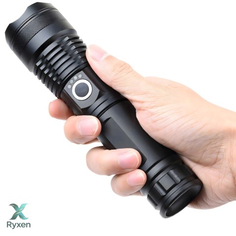 Latarka taktyczna mocna led akumulatorowa survivalowa wojskowa usb 5 trybów - er1264 RTO