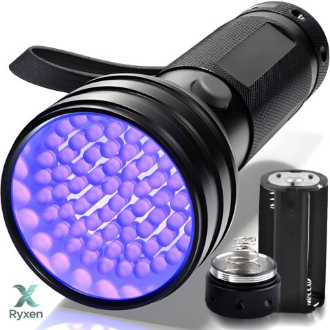 Latarka uv led taktyczna policyjna akumulatorowa szperacz tester bursztynu e858 RTO