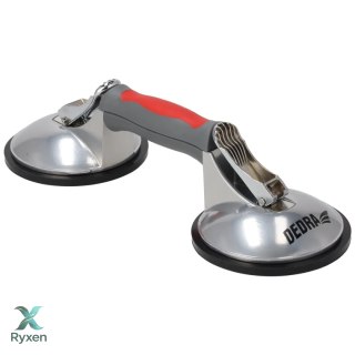 Przyssawka do szyb podwójna 2x123mm, max 120kg, alu Dedra