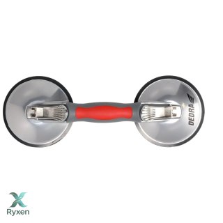 Przyssawka do szyb podwójna 2x123mm, max 120kg, alu Dedra