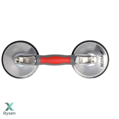 Przyssawka do szyb podwójna 2x123mm, max 120kg, alu Dedra
