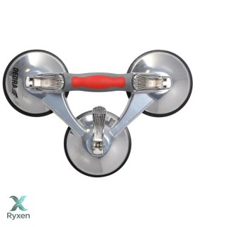 Przyssawka do szyb potrójna 3x123mm, max 180kg, alu Dedra
