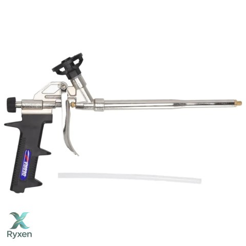 Pistolet do pianki montażowej, metalowy, mosiężna dysza Dedra
