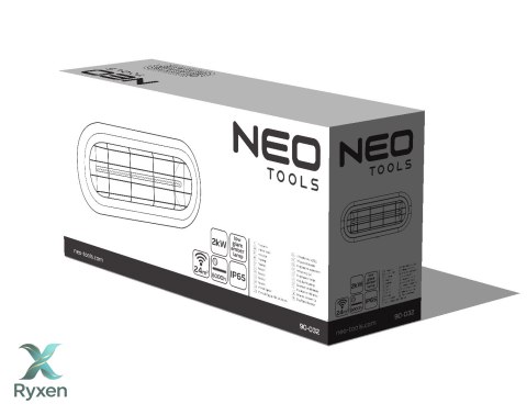 Promiennik 2000W, IP65, element grzejny low glare amber lamp NEO TOOLS