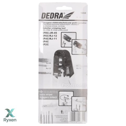 Szczypce zaciskarka rj45,rj12,rj11,4p4c Dedra