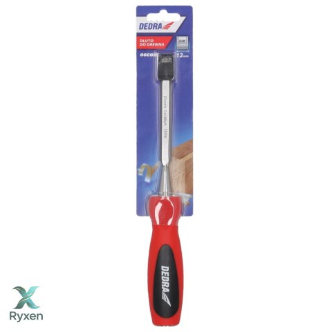 Dłuto 12mm, stal crv, dwumateriałowy uchwyt Dedra