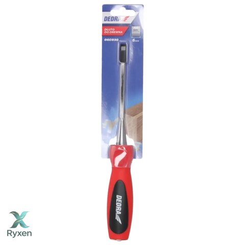 Dłuto 6mm, stal crv, dwumateriałowy uchwyt Dedra