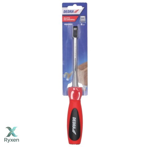 Dłuto 8mm, stal crv, dwumateriałowy uchwyt Dedra
