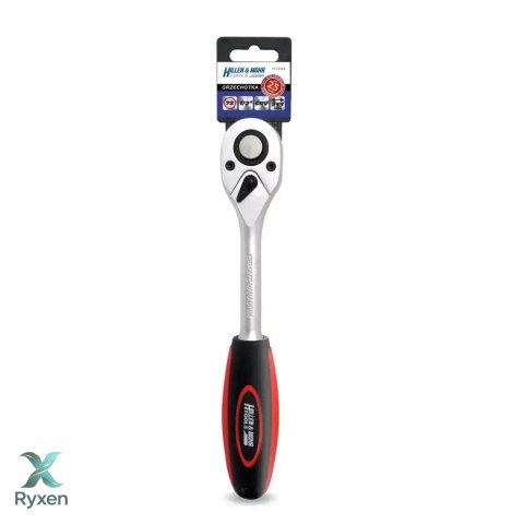 Grzechotka 1/2", 72t, crv 6140, prosta dwu-mater.uchwyt Dedra