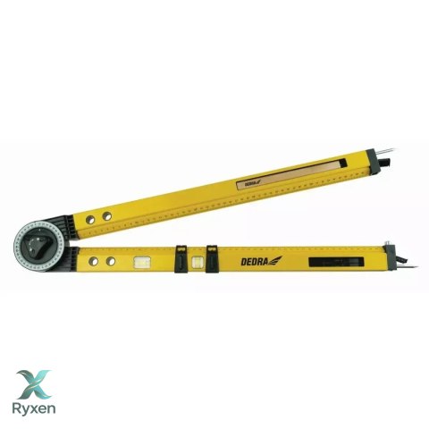 Kątomierz nastawny z poziomnicą 620mm, 2 libelki Dedra