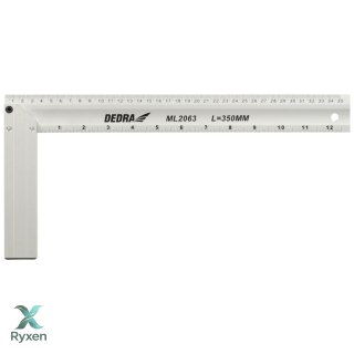 Kątownik budowlany 350x160mm, aluminiowy Dedra