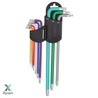 Klucze torx extra długie kolor t10-t50 zestaw 9szt,s2 Dedra