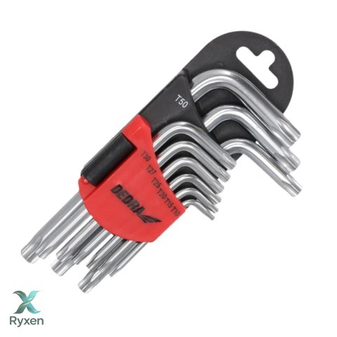 Klucze torx krótkie t10-t50 zestaw 9szt, crv Dedra