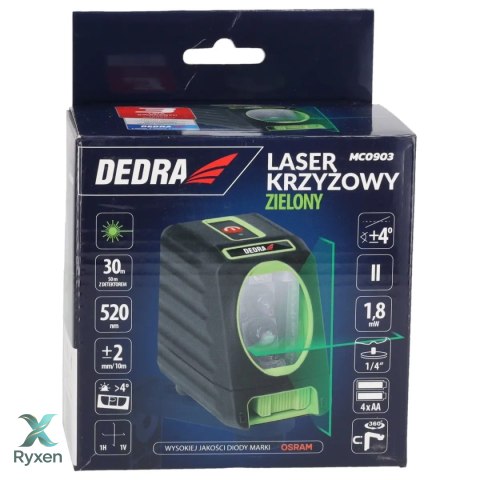 Laser krzyżowy, zielony Dedra