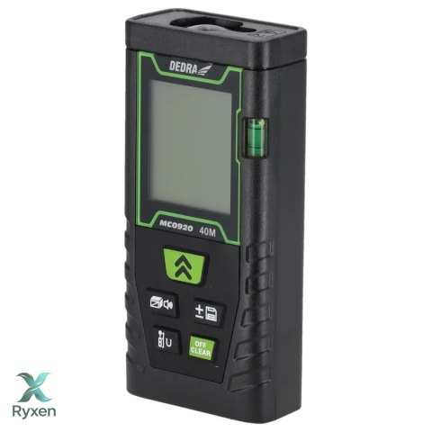 Laser krzyżowy zielony + dalmierz laserowy 40m-zestaw Dedra