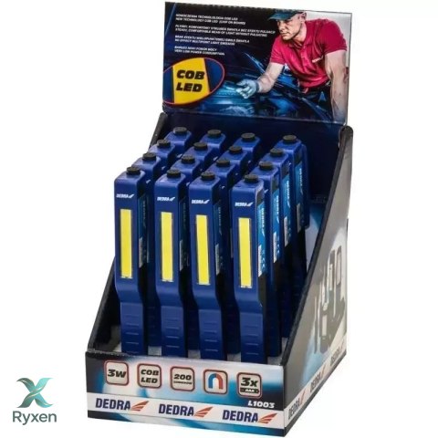 Latarka 3w cob led, pen, z bateriami Dedra