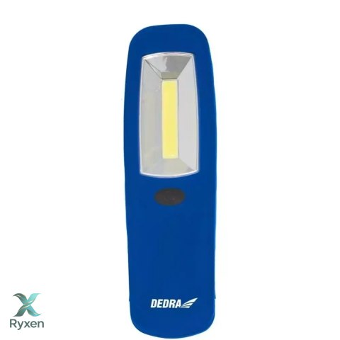 Latarka 3w cob led, podłużna, z bateriami Dedra