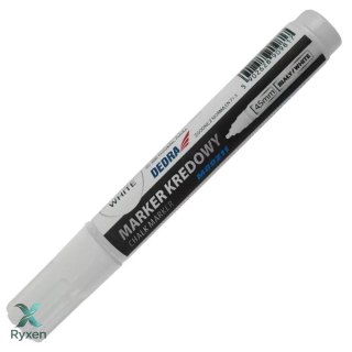 Marker kredowy biały, 1szt Dedra