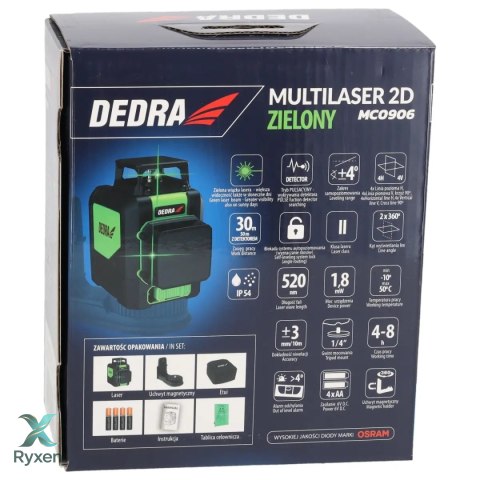 Multilaser 2d, zielony Dedra
