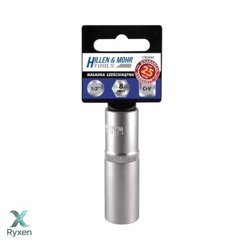 Nasadka długa 6kąt 1/2" 24 mm z przywieszką Dedra