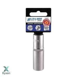 Nasadka długa 6kąt 1/2" 30 mm z przywieszką Dedra