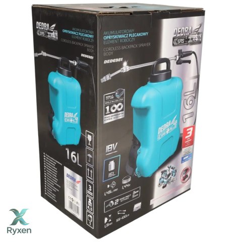 Opryskiwacz plecakowy 18v, zbiornik 16 l Dedra