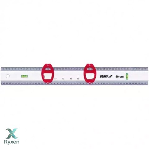 Przymiar alu.50 cm, 2 libelki Dedra