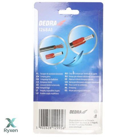 Szczypce do zaciskania końcówek tulejkowych 0.25-10mm2 Dedra
