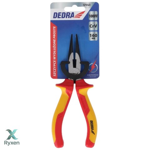 Szczypce wydłużone proste 160mm vde Dedra