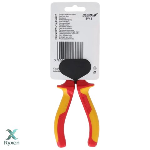 Szczypce wydłużone proste 160mm vde Dedra