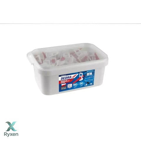 Zestaw do poziom. płytek 150klipsów+50klinów w wiaderku 3l Dedra