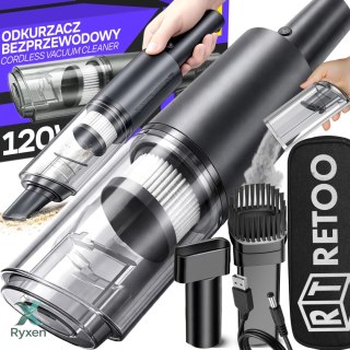 Bezprzewodowy odkurzacz samochodowy 120w ręczny mocny filtr hepa+końcówki - or1337 RTO
