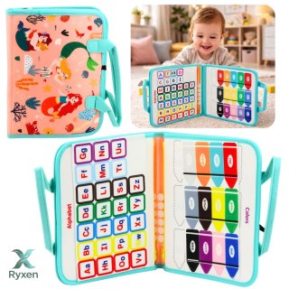 Filcowa Książeczka Edukacyjna Manipulacyjna Sensoryczna Syrenki Walizka LEAN TOYS