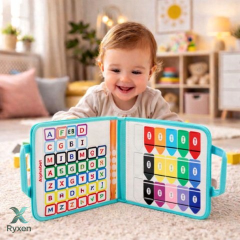Filcowa Książeczka Edukacyjna Manipulacyjna Sensoryczna Syrenki Walizka LEAN TOYS