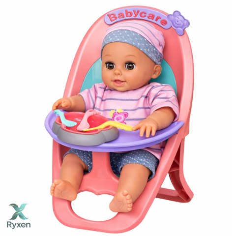 Lalka Bobas Siusiająca Gaworzy Płacze Mówi 12 Dźwięków Akcesoria Krzesełko LEAN TOYS