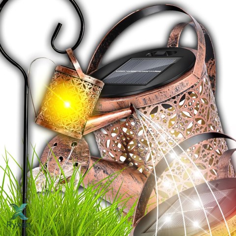 Lampa ogrodowa solarna led wbijana konewka xxl z czujnikiem zmierzchu superled - or1215 RTO