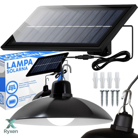 Lampa solarna wisząca żyrandol ogrodowy zewnętrzny wodoodporny 12w - e896 RTO