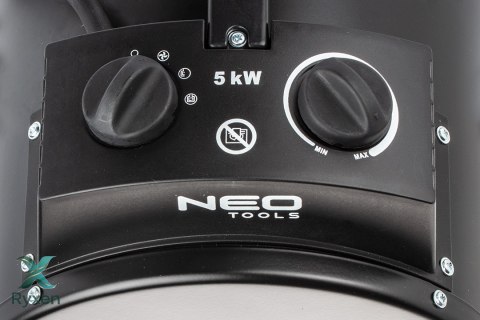 Nagrzewnica elektryczna 5kW przemysł, regulacja ustawienia, IPX4 NEO TOOLS