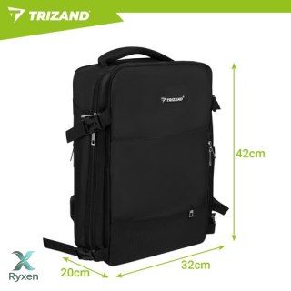 Plecak turystyczny 42x32x40cm czarny Trizand TRIZAND