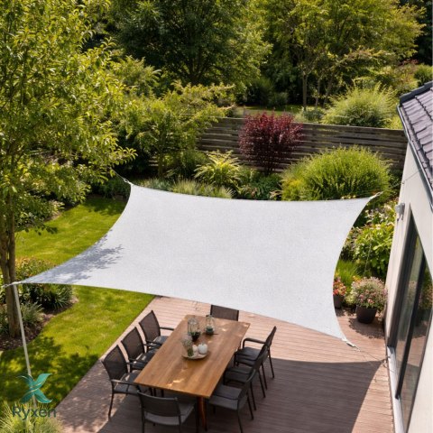 Żagiel Ogrodowy Przeciwsłoneczny Wodoodporny Prostokąt Szary 300x400 cm LEAN