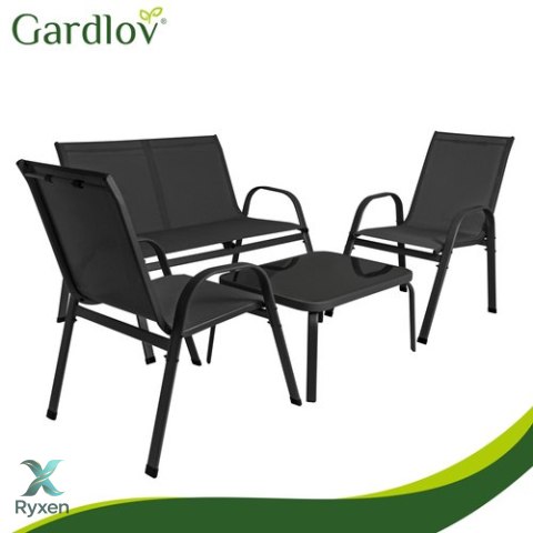 Zestaw mebli balkonowych- czarny Gardlov GARDLOV