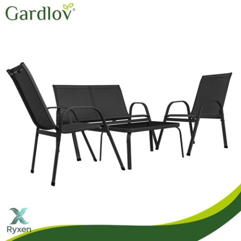 Zestaw mebli balkonowych- czarny Gardlov GARDLOV
