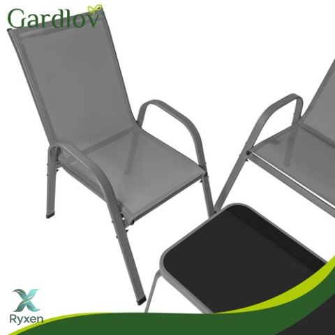Zestaw mebli balkonowych- szary Gardlov GARDLOV