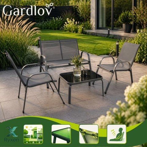 Zestaw mebli balkonowych- szary Gardlov GARDLOV