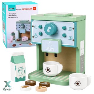 Drewniany Zestaw Ekspres Do Kawy Filiżanki Mleko Akcesoria Dla Dzieci LEAN TOYS